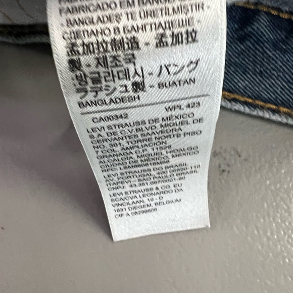 Levis 469 Loose Shorts Jorts Mens Sz 33 Denim 100% Cotton Medium Wash Casual - Picture 9 of 11